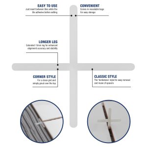 Professional Long Leg Tile Spacers (2mm - 5mm)